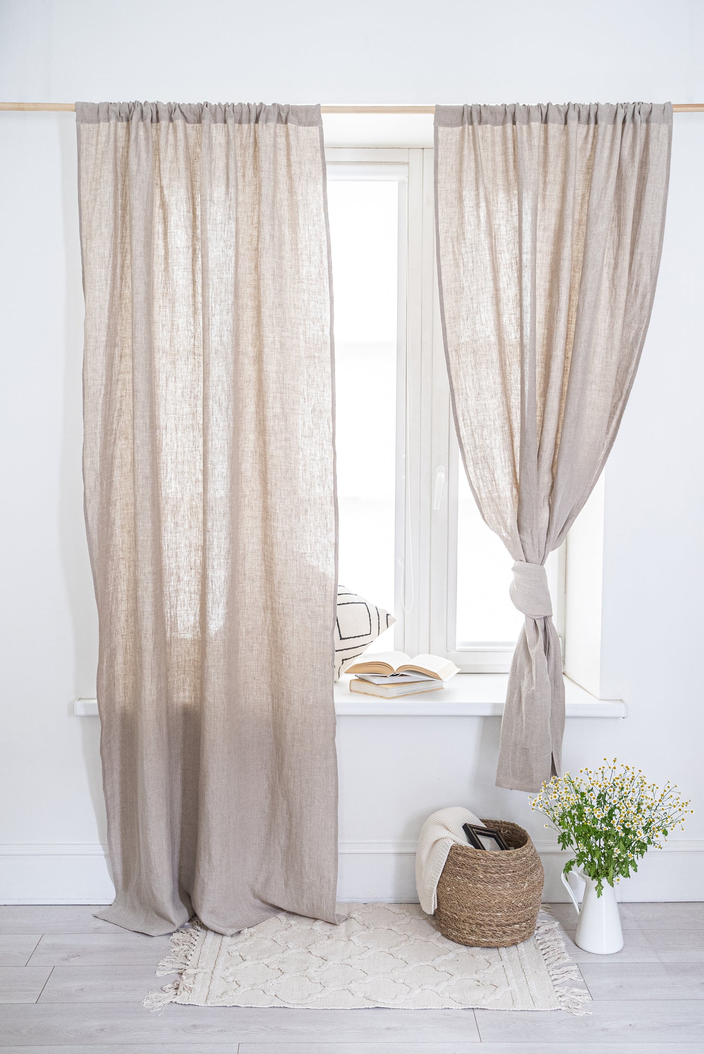 linen curtain panels set of 2