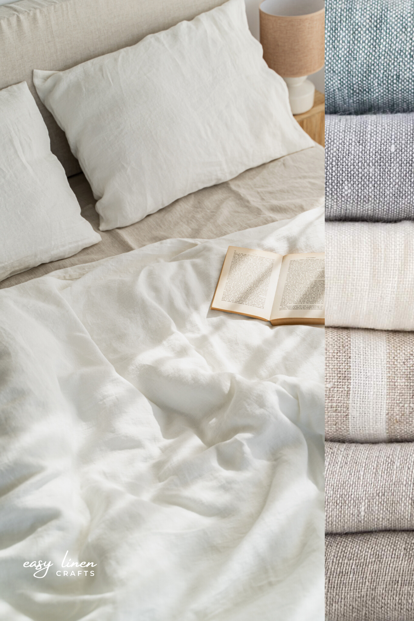 Linen bedding set: linen duvet cover + 2 linen pillowcases