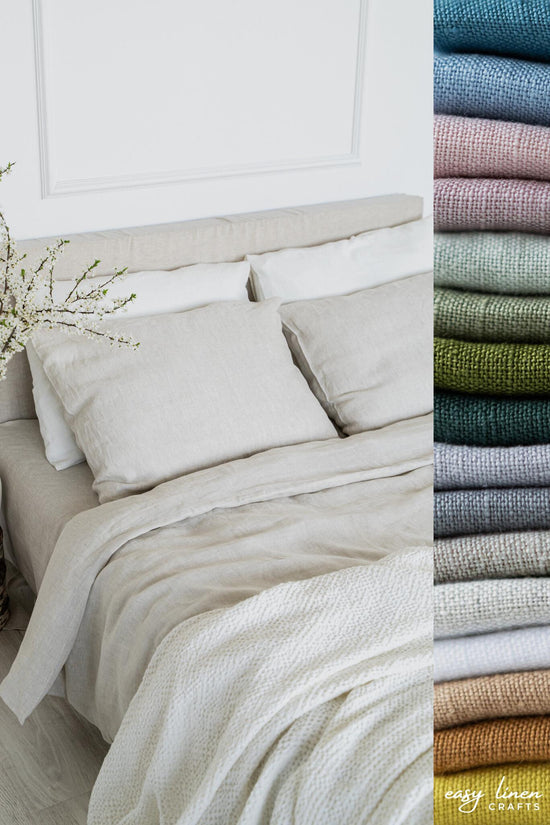 Linen Bedding Set: Linen Duvet Cover + 2 Linen Pillowcases