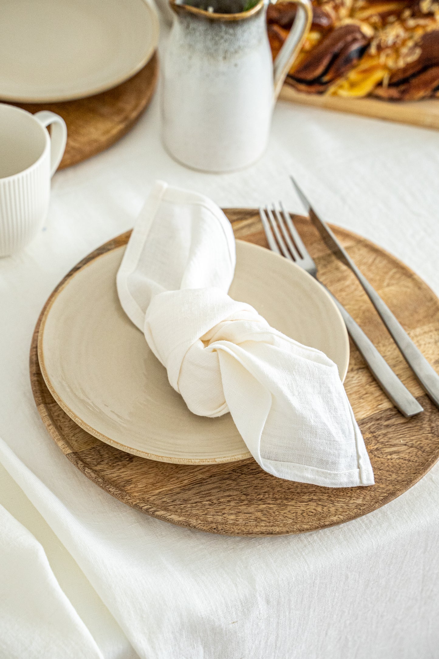 Linen tablecloths and napkins. Custom order for Jill - Easy Linen Crafts