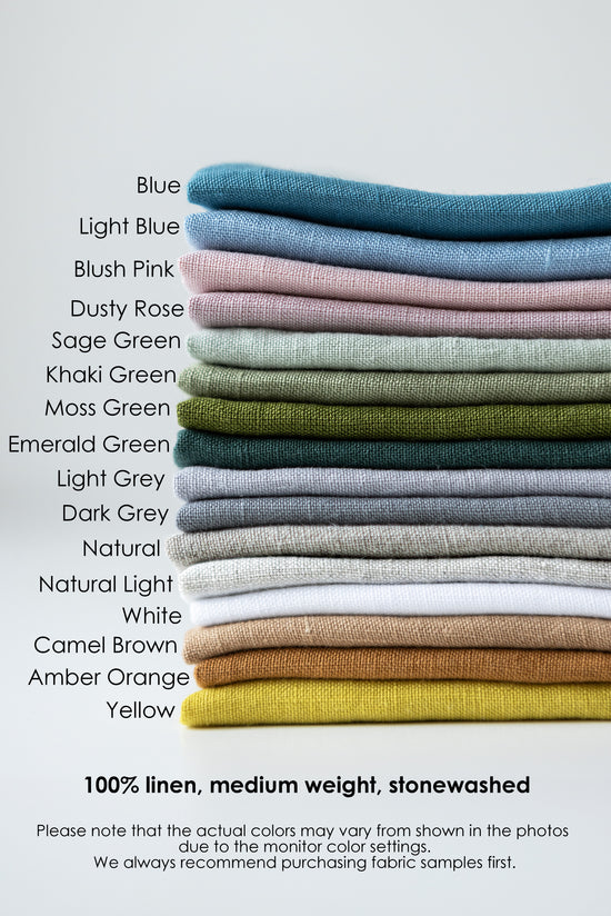 Linen sheet set in Natural Light color: linen fitted sheet, linen flat sheet and 2 linen pillowcases - Easy Linen Crafts