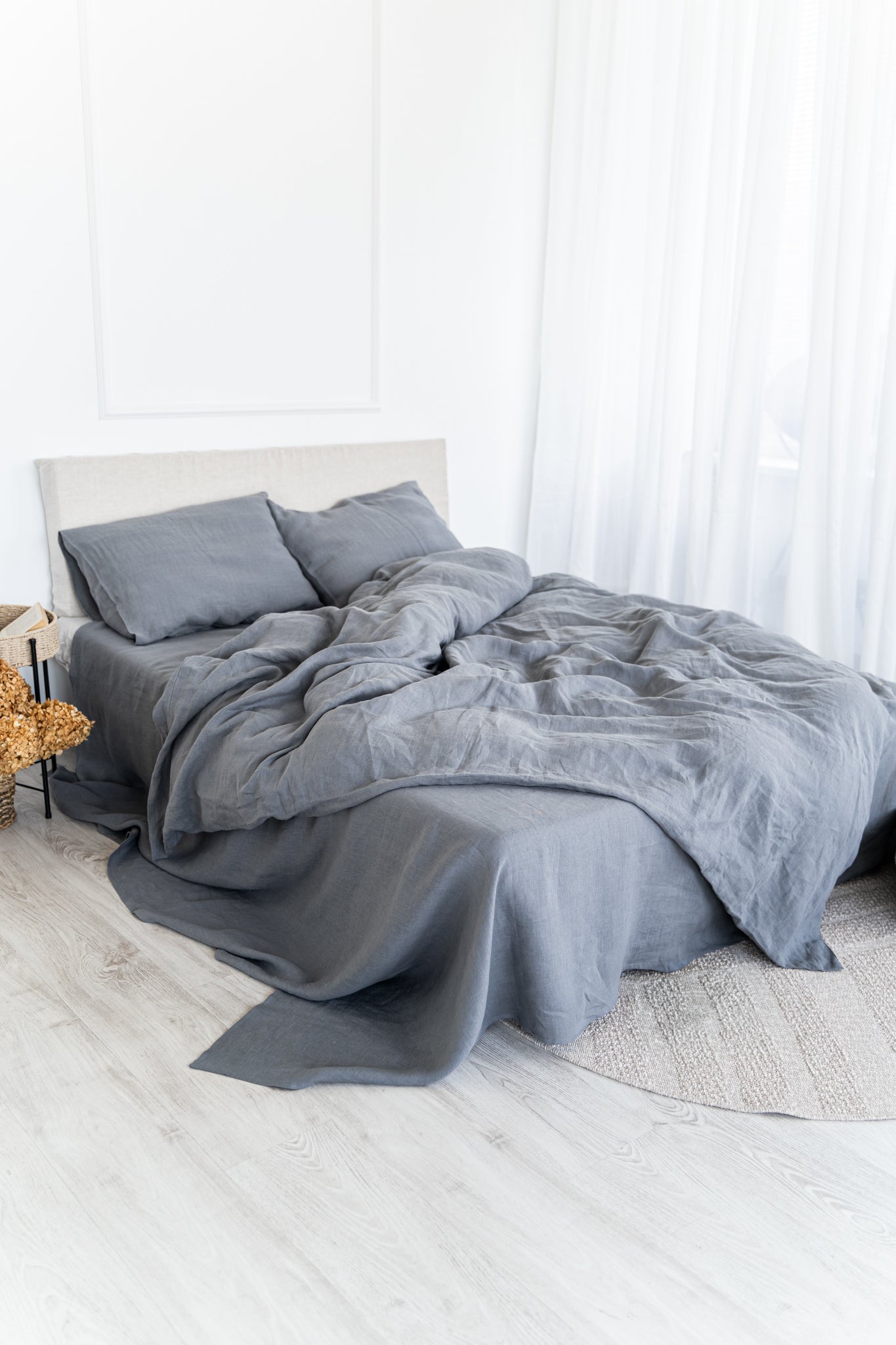 Linen Bedding Set: Linen Duvet Cover + 2 Linen Pillowcases