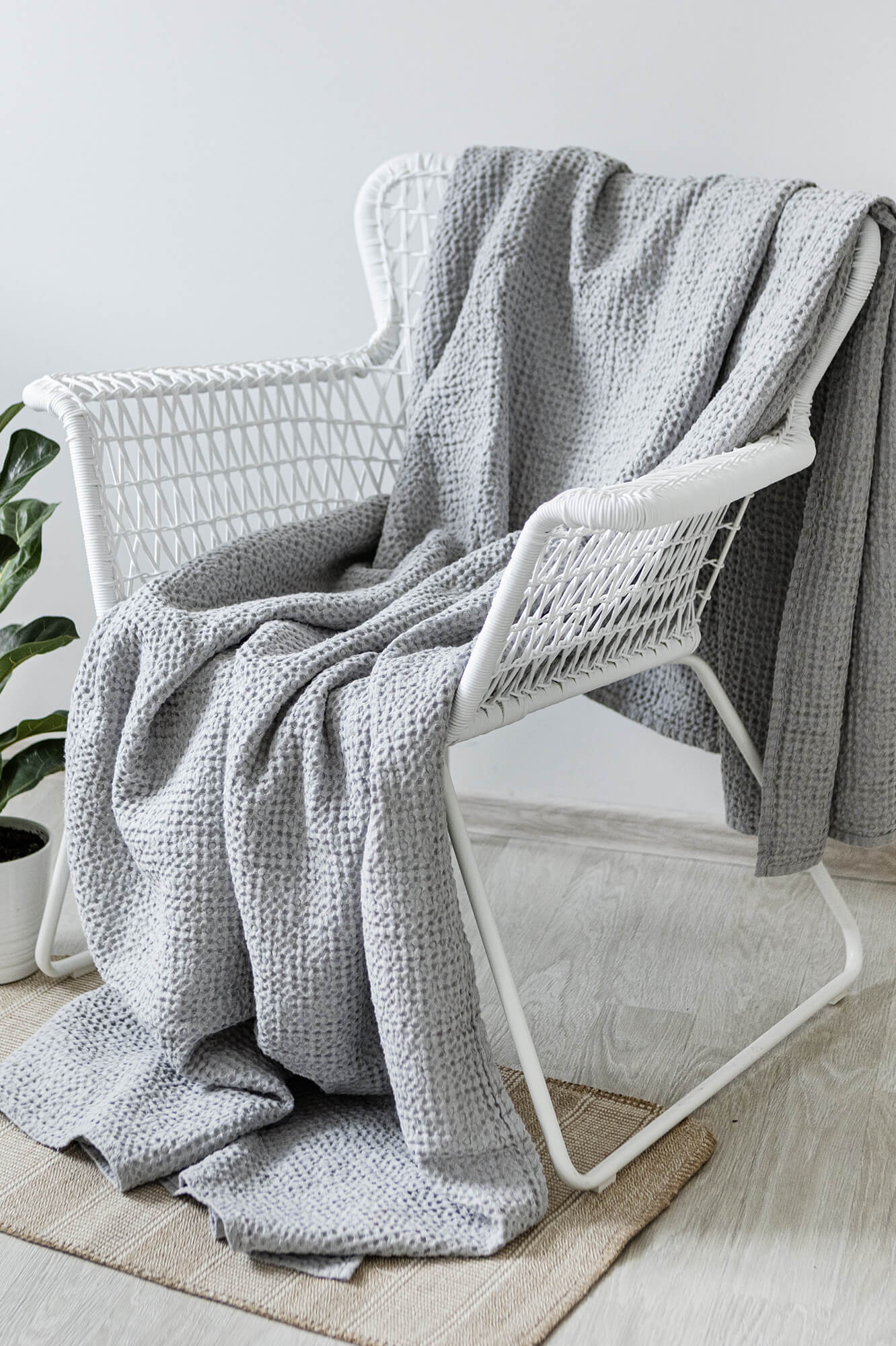 Large light grey discount throw