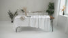 White linen tablecloth