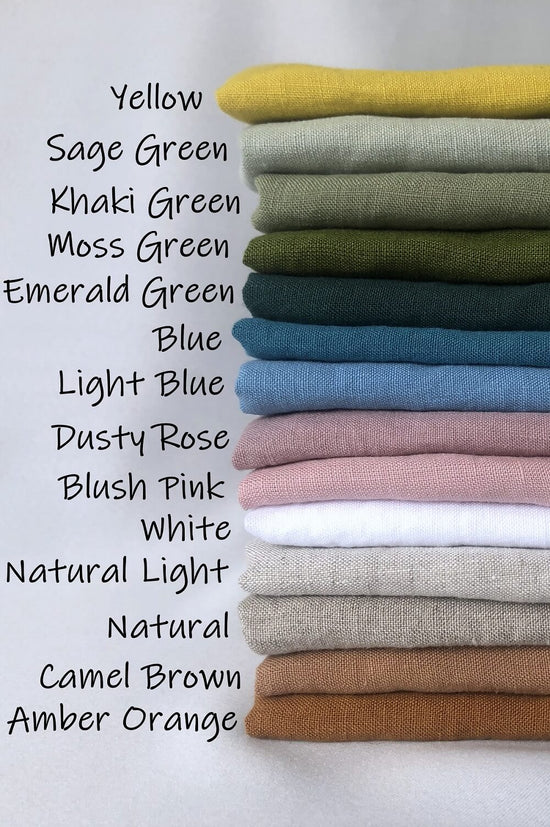 Linen couch covers in various colors - Easy Linen Crafts