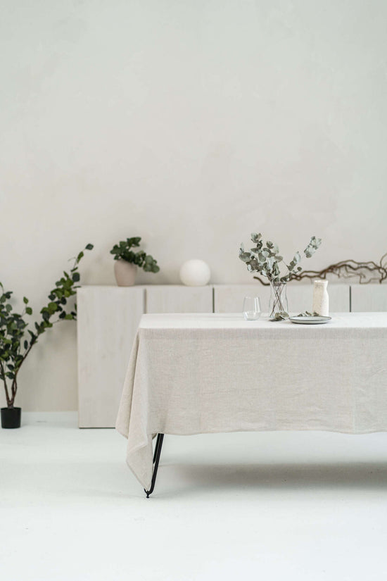 Natural Light linen tablecloth