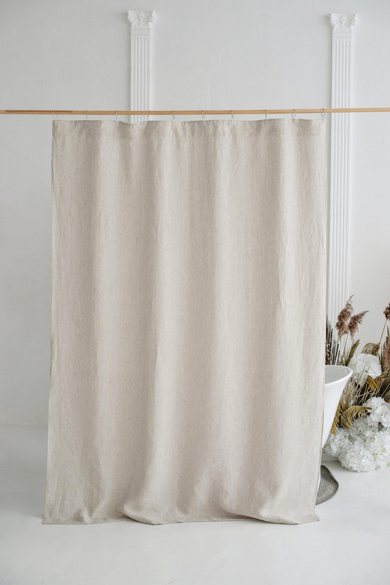 109''/277cm width waterproof linen shower curtain in various colors