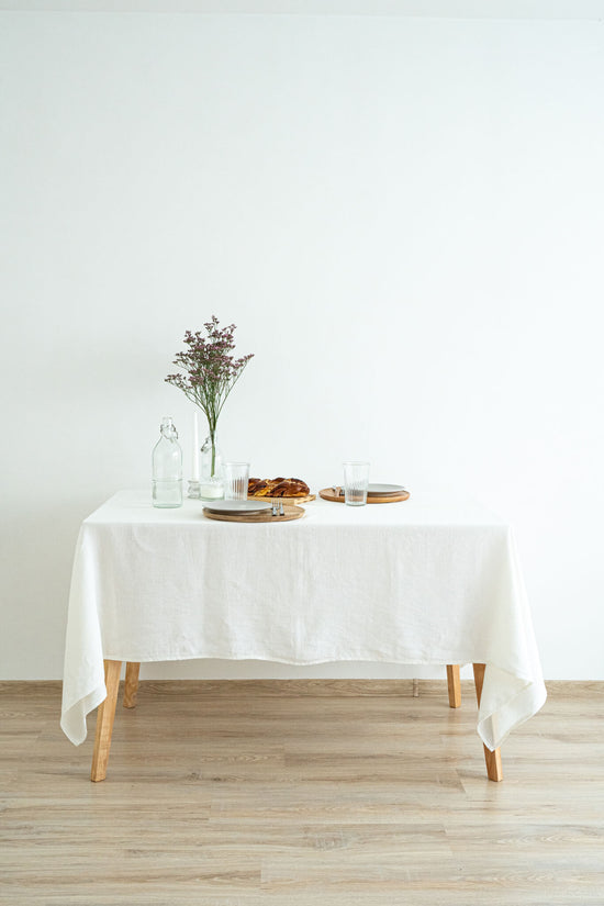 Off White linen tablecloth