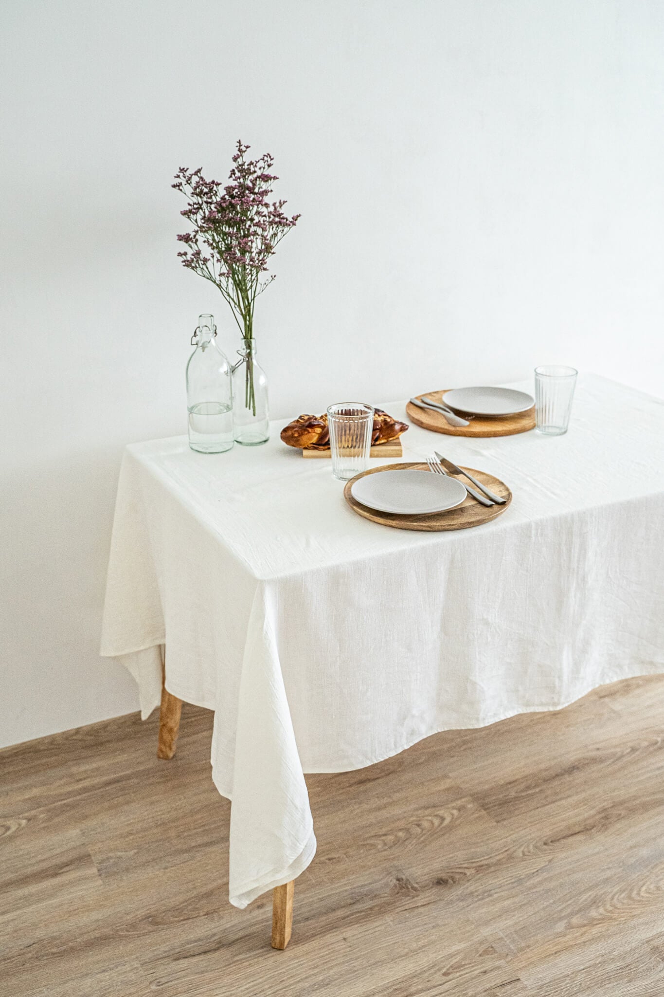 Off White linen tablecloth